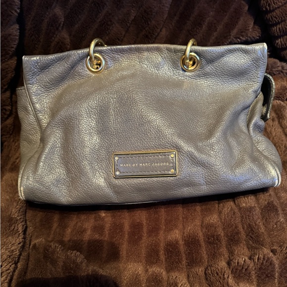 Marc by Marc Jacobs Metallic Gray Shoulder Bag - Picture 1 of 12